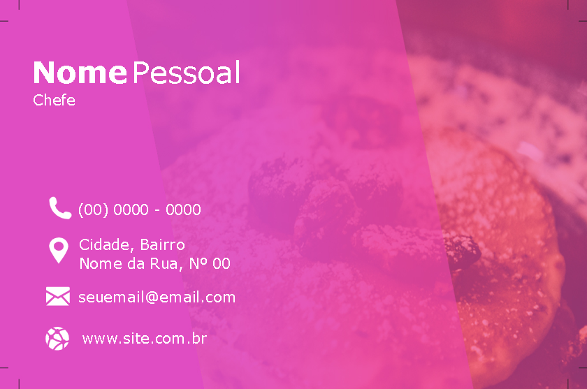 Cartão de Visita Chef e Confeitaria Moderno para Editar Online Cartão de Visita Chef e Confeitaria Moderno para Editar Online