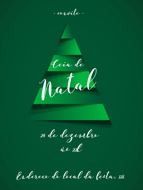 Convite de Natal Elegante com Árvore para Editar Online