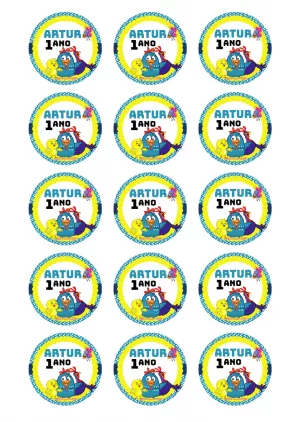 Tag de aniversário Galinha Pintadinha