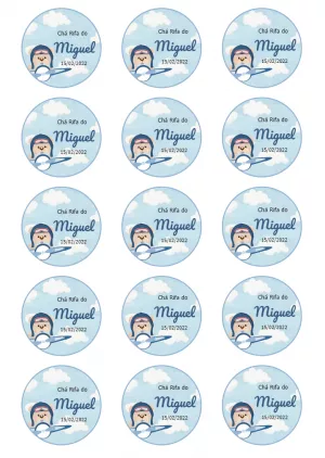 Tag chá rifa Ursinho Aviador