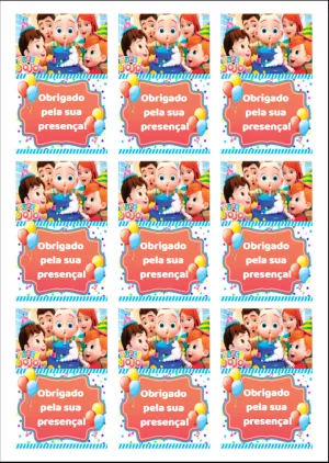 Tag aniversário Super Jojo