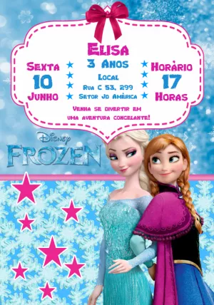 Convite aniversário Frozen