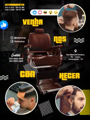 Folheto para Barbearia