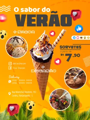 Folheto para Sorveteria