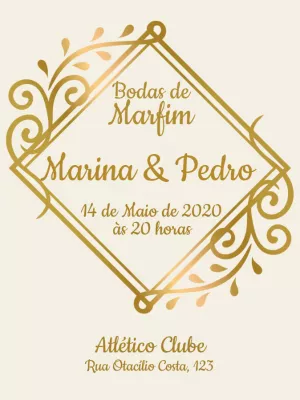 Convite Bodas de Marfim