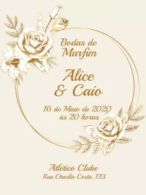 Convite Bodas de Marfim