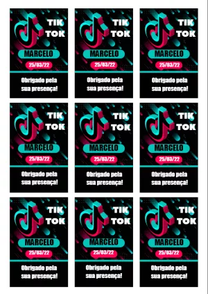 Tag aniversário TikTok