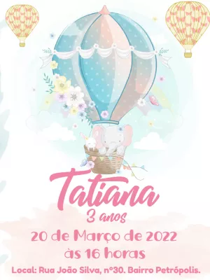 Convite aniversário Baloeira