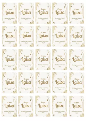 Tag aniversário Floral