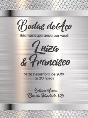 Convite Bodas de Aço