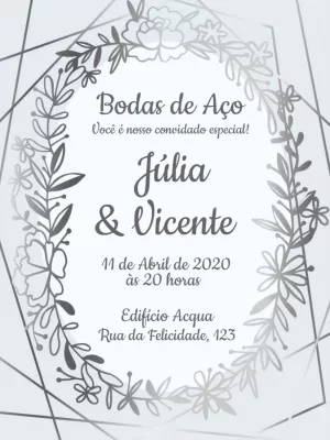 Convite Bodas de Aço