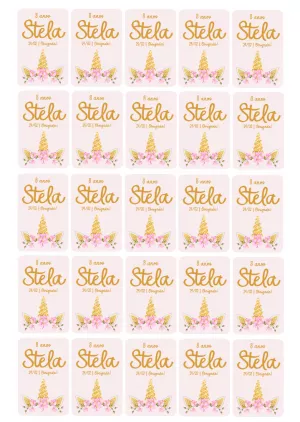 Tag aniversário Unicórnio