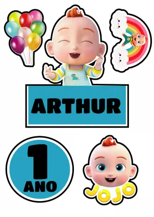 Topo de Bolo Super Jojo