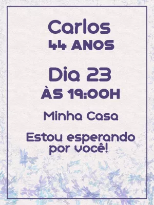 Convite de aniversário simples