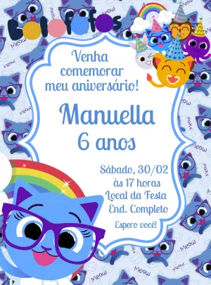 Convite Aniversário Bolofofos