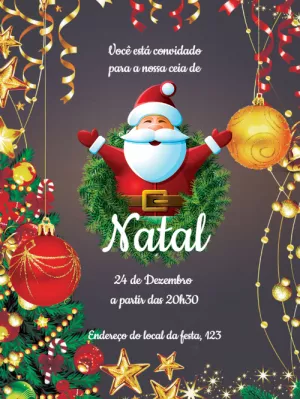 Convite para ceia de natal