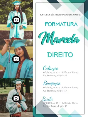 Convite de Formatura com fotos