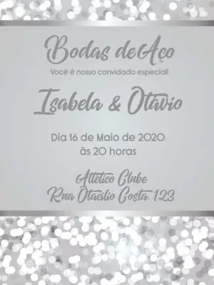 Convite Bodas de Aço