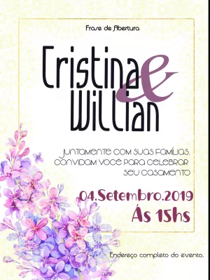 Convite de casamento Floral