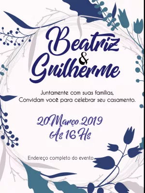 Convite de casamento Floral