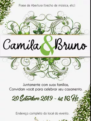 Convite de casamento Floral