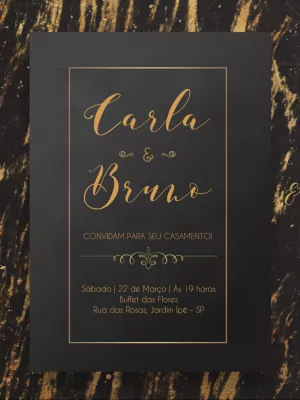 Convite de casamento elegante