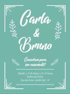 Convite de casamento minimalista