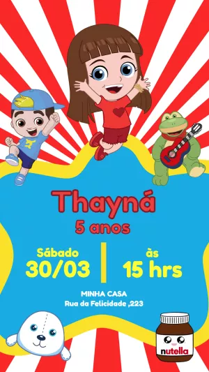 Convite Aniversário Gi Luccas Neto