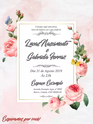 Convite de casamento Floral