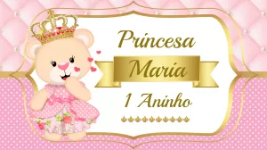 Painel de tv Ursinha Princesa