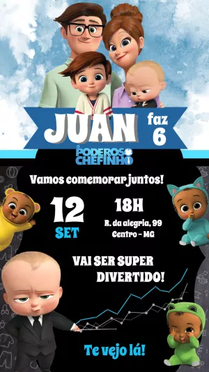 Convite aniversário Poderoso Chefinho