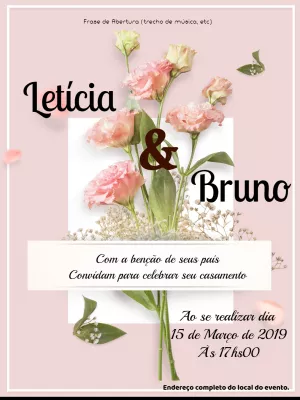 Convite de casamento Floral