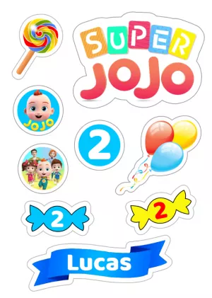 Topo de Bolo Super Jojo