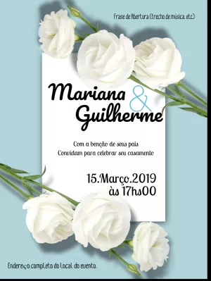 Convite de casamento Floral