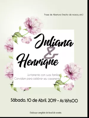 Convite casamento Floral