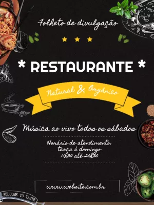 Folheto para restaurante