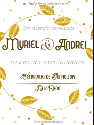 Convite de casamento Folhas