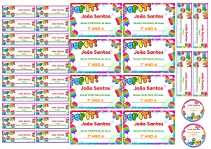Etiqueta Escolar Pop It