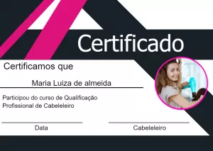 Certificado Cabeleleiro
