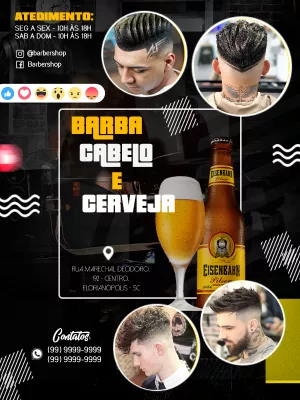 Folheto para Barbearia
