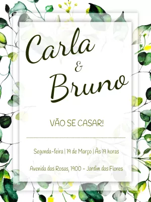 Convite Casamento floral