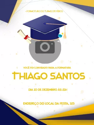 Convite de formatura com foto