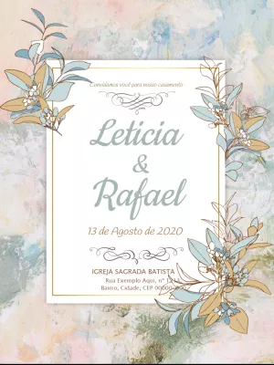 Convite de casamento Elegante Floral