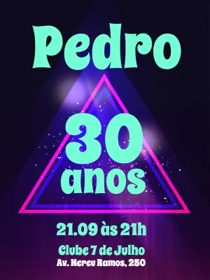 Convite de aniversário Neon Balada
