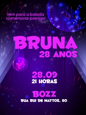 Convite Aniversário Balada