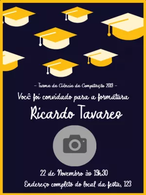 Convite de formatura com foto