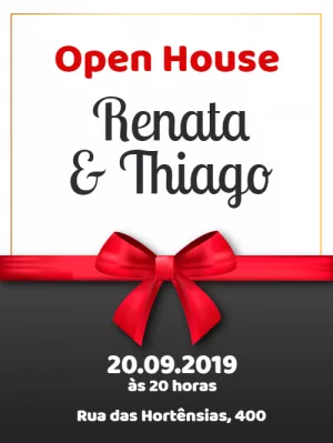 Convite jantar Open house