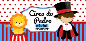 Adesivo aniversário Circo