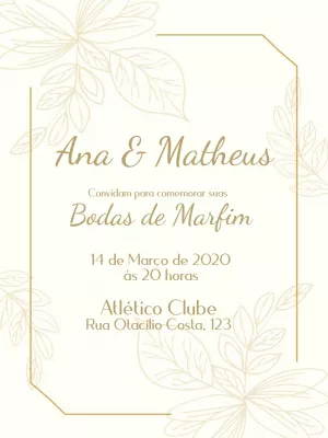 Convite Bodas de Marfim