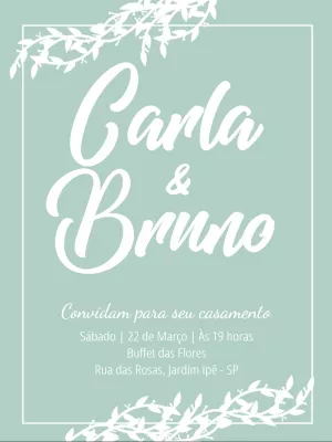 Convite de casamento delicado